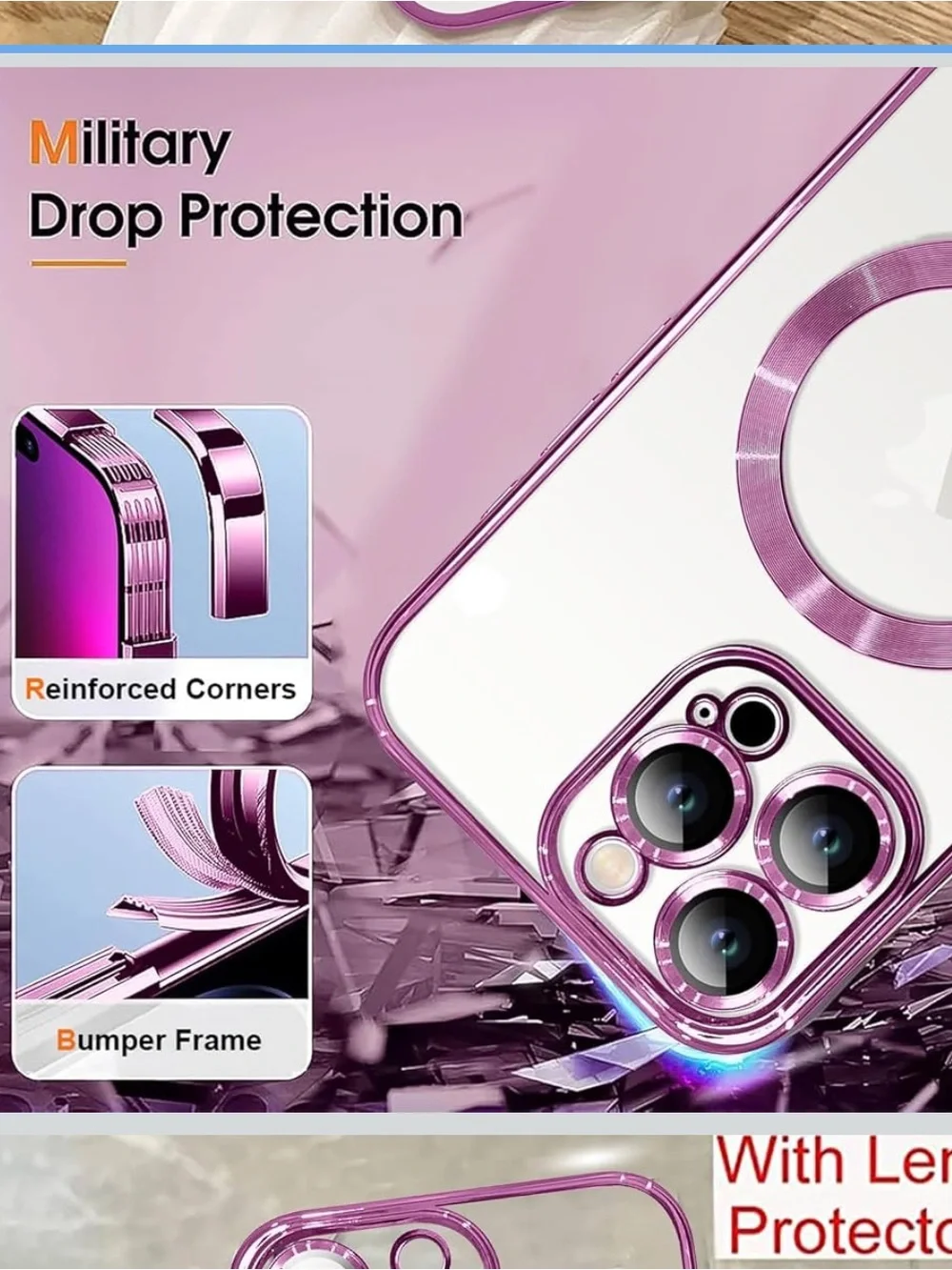 ZIYE Magnetic Case Made for iPhone 16 Pro Max 6.9 Inch MagSafe Pink